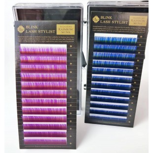 Synthetic  Mink Eyelash Blue & Purpure