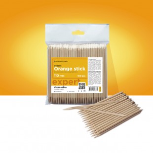 Orange stick STALEKS PRO wooden 110 mm (100 pcs)