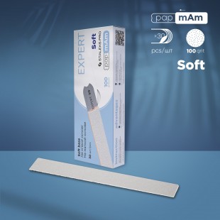 White disposable papmAm files (soft foam layer) EXPERT 20 100 grit (25 pcs)