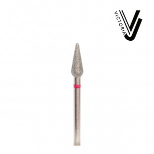 Pear   Cuticle Bit Ø - 4.0 mm Red