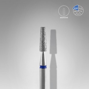 Diamond nail drill bit, “frustum”, blue , head diameter 2,5 mm, working part 8 mm